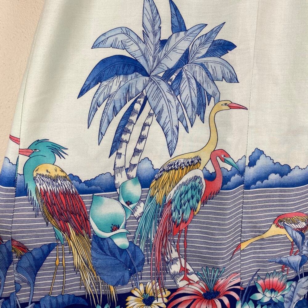 Vintage Jackie O! Blue Bird Skirt - Picture 5 of 9
